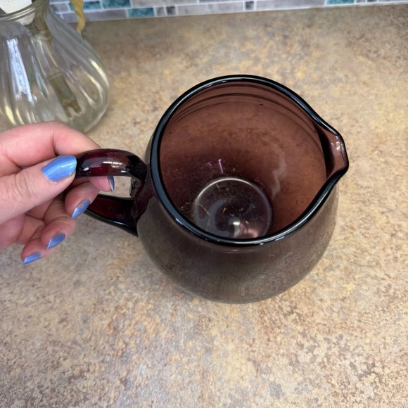 Blenko Amethyst purple art glass pitcher - Picture 5 of 6